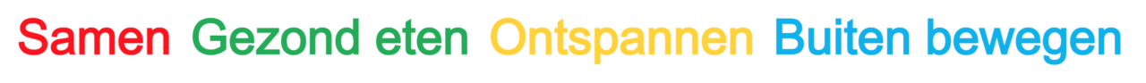 Samen Gezond eten Ontspannen Buiten bewegen