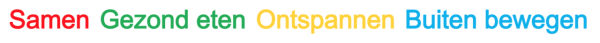 Samen Gezond eten Ontspannen Buiten bewegen